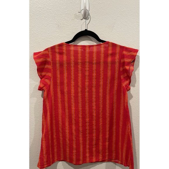 THML Tulum Stripe Embroidered Boho Blouse - Picture 3 of 3